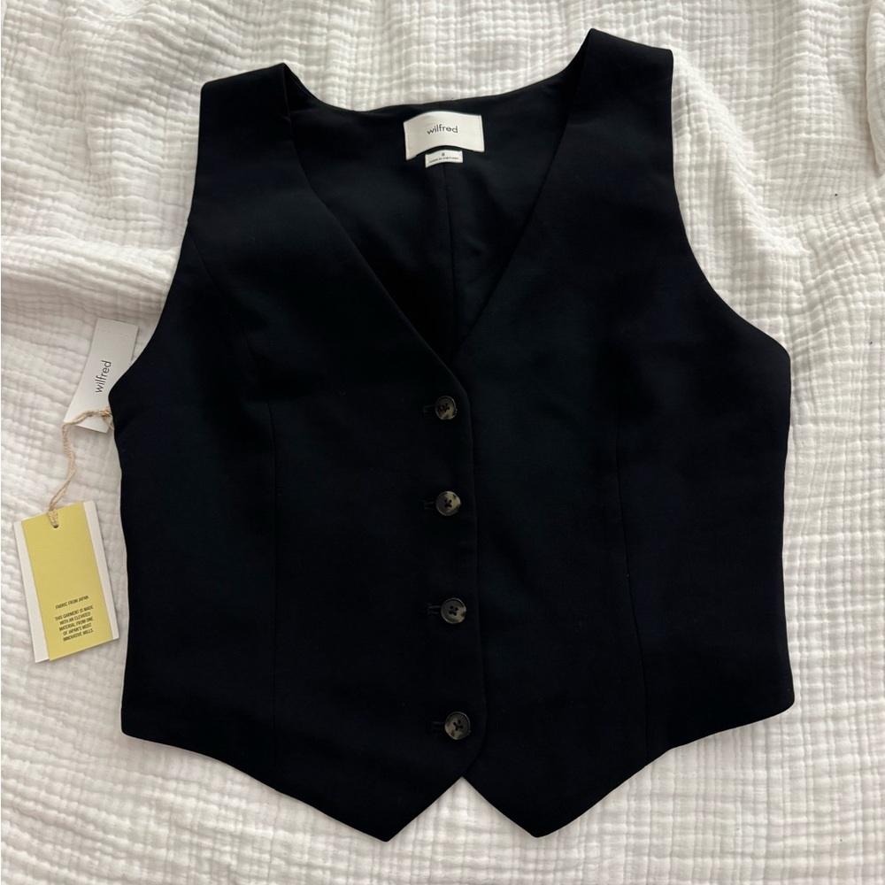 Black Aritzia Wilfred Vest